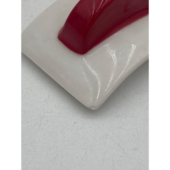 Lifestyle Home Alford Ceramic Creamer & Sugar Set Red Fruit Stitch Design - Picture 6 of 6